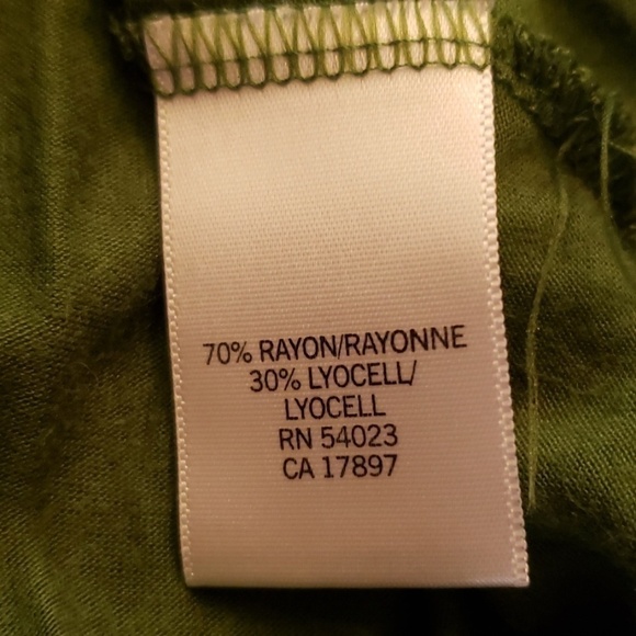 BANANA Republic Top Flutter Sleeve Dr Green Small - Picture 3 of 8